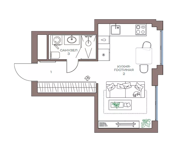 Студии в ЖК Акценты